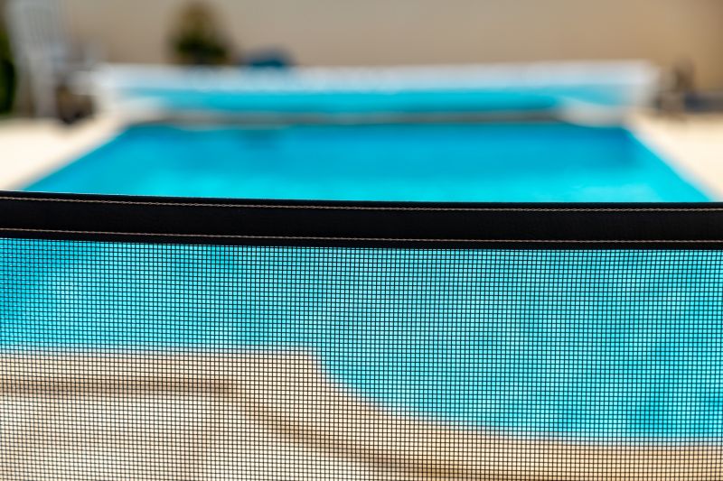 Pool with Mesh Safety Fence